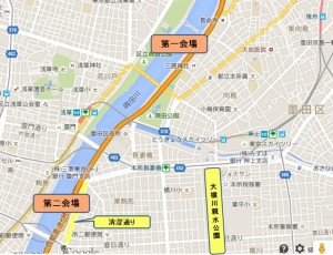 隅田川花火マップ